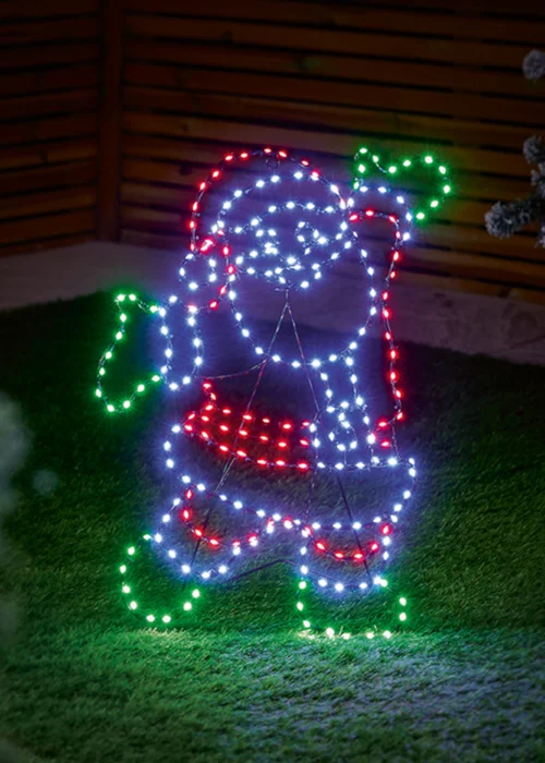 Premier Decorations Flexibrights Santa Wall Motif - One Size Image 2