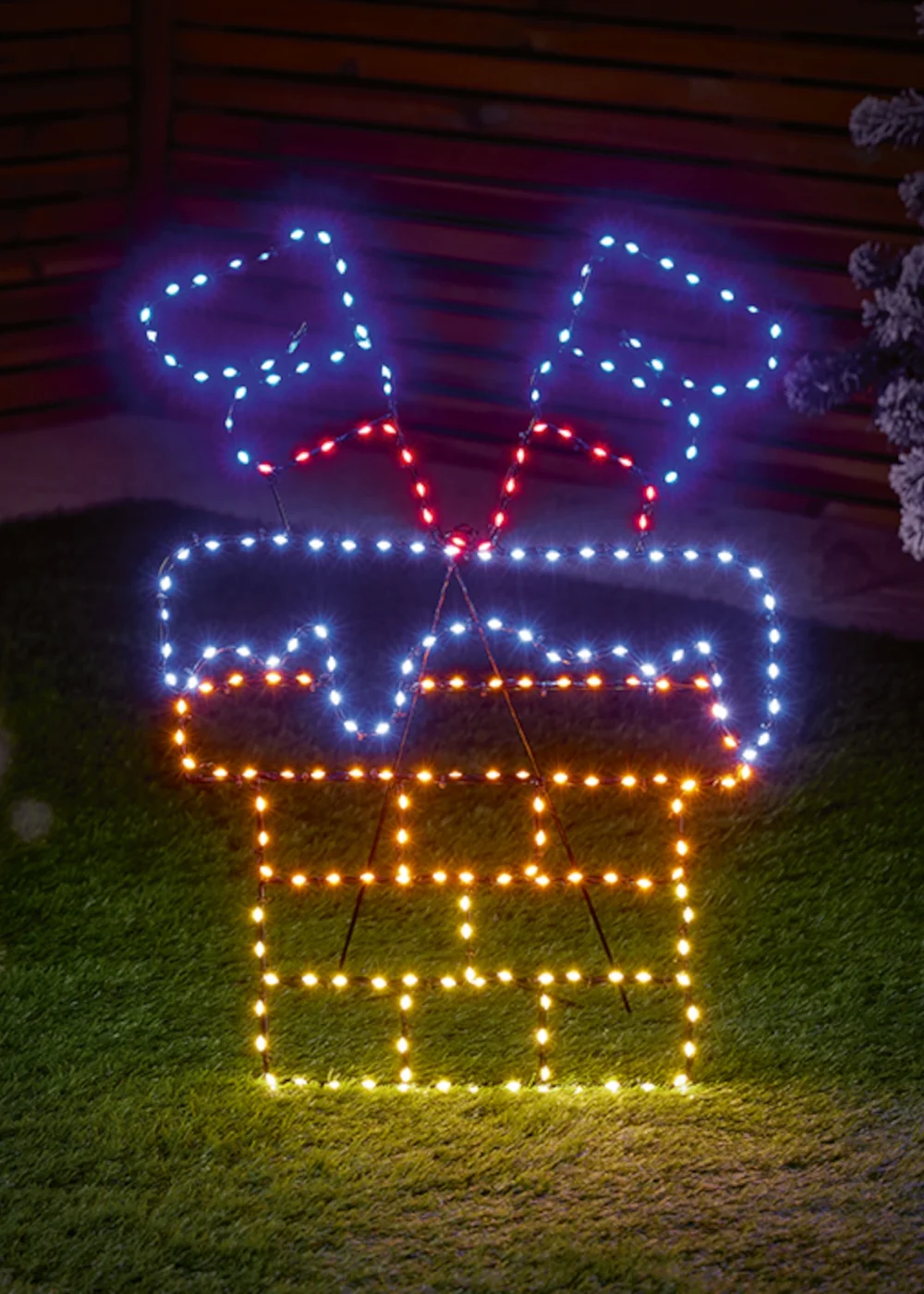Premier Decorations Twinkling Flexibrights Santa Down Chimney Wall Motif - One Size Image 2