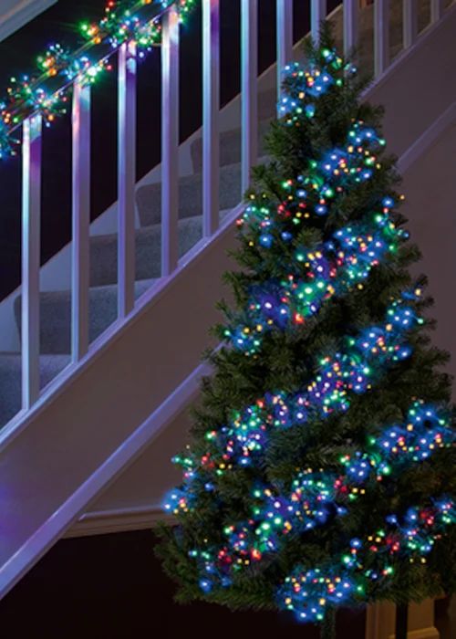 Premier Decorations 720 Multi Action LED Cluster with Timer Enchanted Mix Colour - One Size Image 2