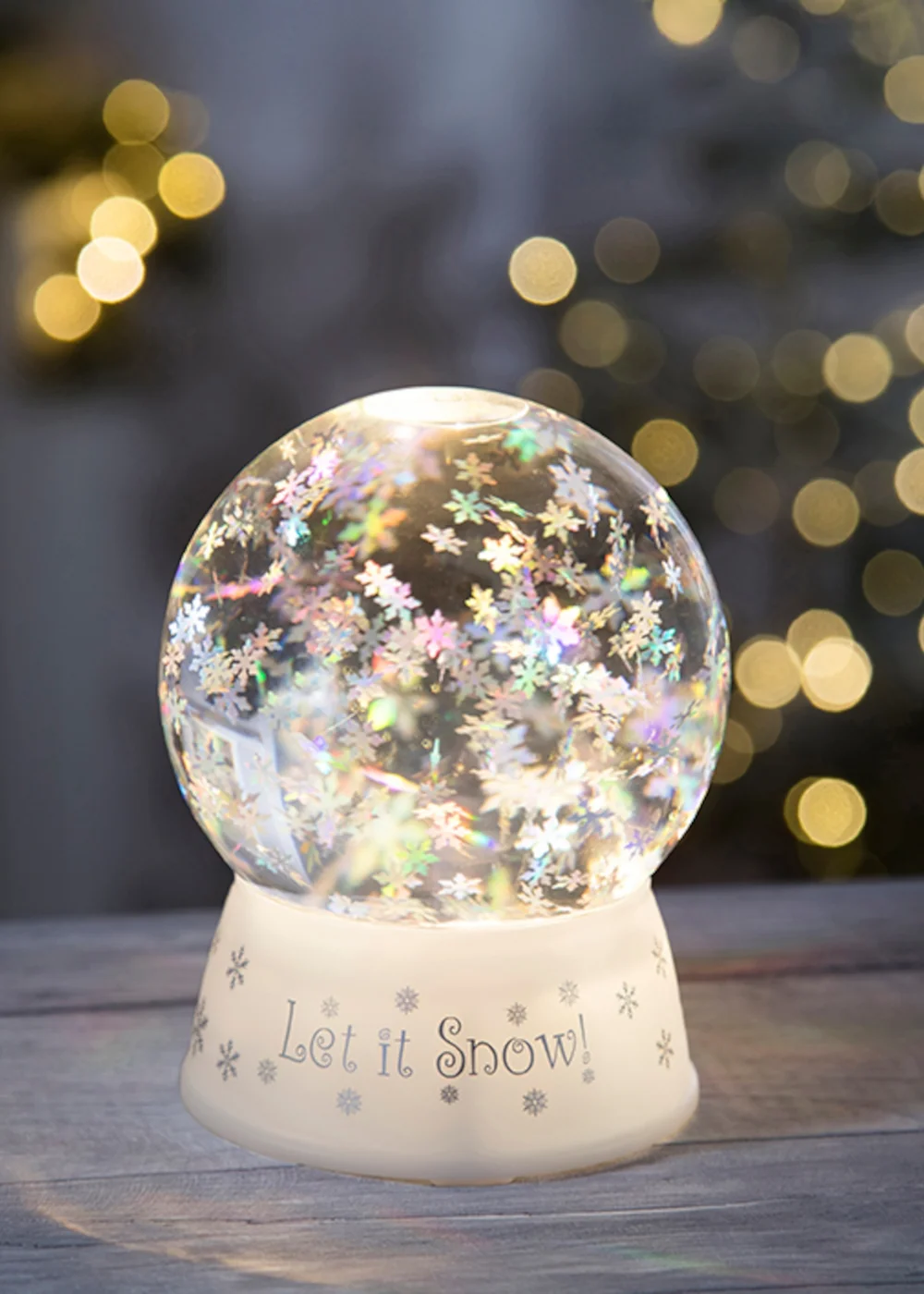 Premier Decorations Snowflake Water Spinner Globe - One Size Image 2