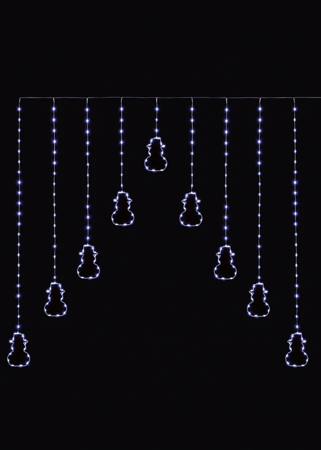 Premier Decorations Flexibright Snowman V Curtain with 258 White LEDs