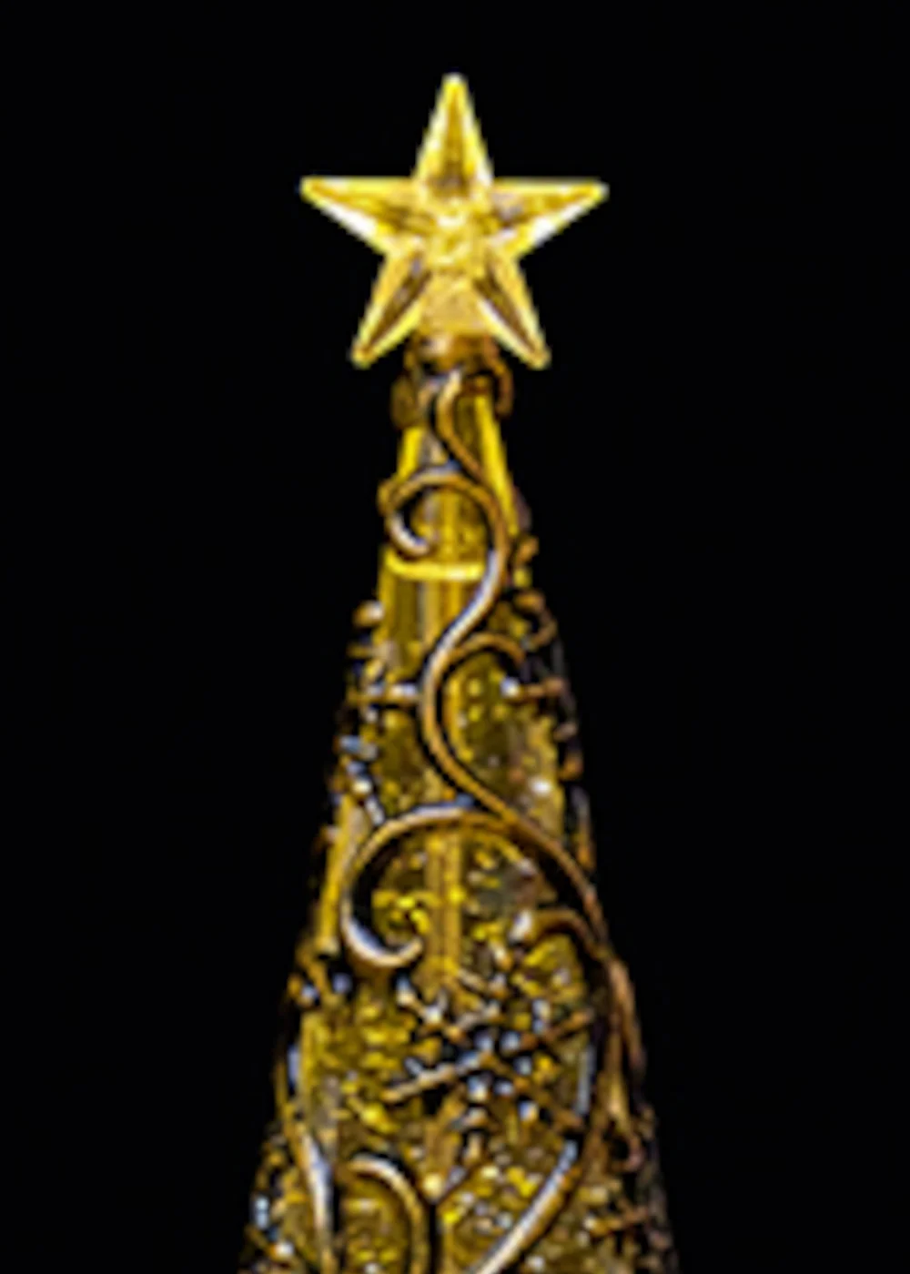 Premier Decorations White Battery Operated Lit Bronze Tree with Star - One Size Image 2