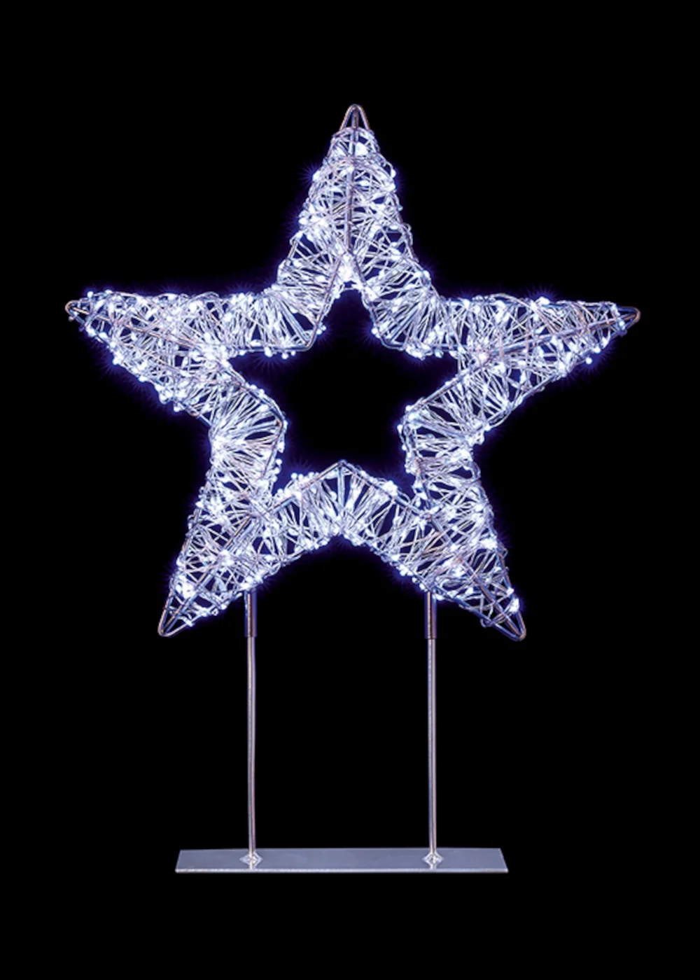 Premier Decorations Silver Table Top Star with 720 Twinkling White LEDs - One Size Image 1
