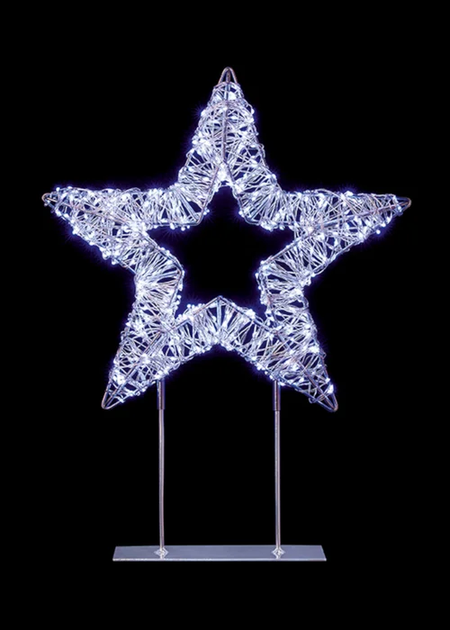 Premier Decorations Silver Table Top Star with 720 Twinkling White LEDs - One Size Image 1