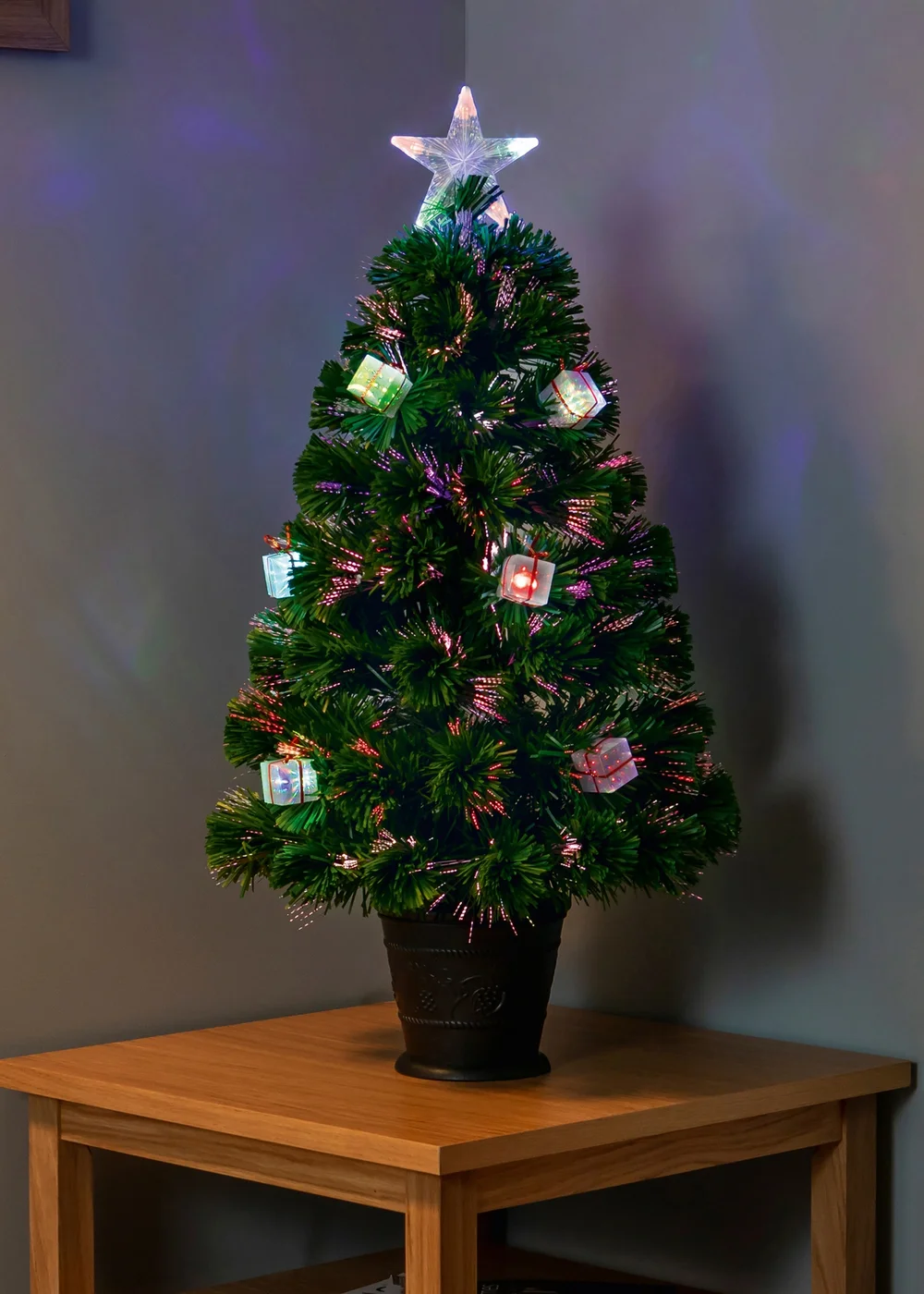 Premier Decorations Fibre Optic Christmas Tree with Parcels - One Size Image 5