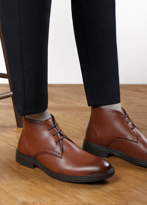 Where's That From Blake Tan Lace Up Ankle Boots - 12 Image 5