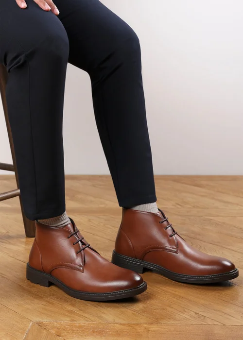Where's That From Blake Tan Lace Up Ankle Boots - 12 Image 2