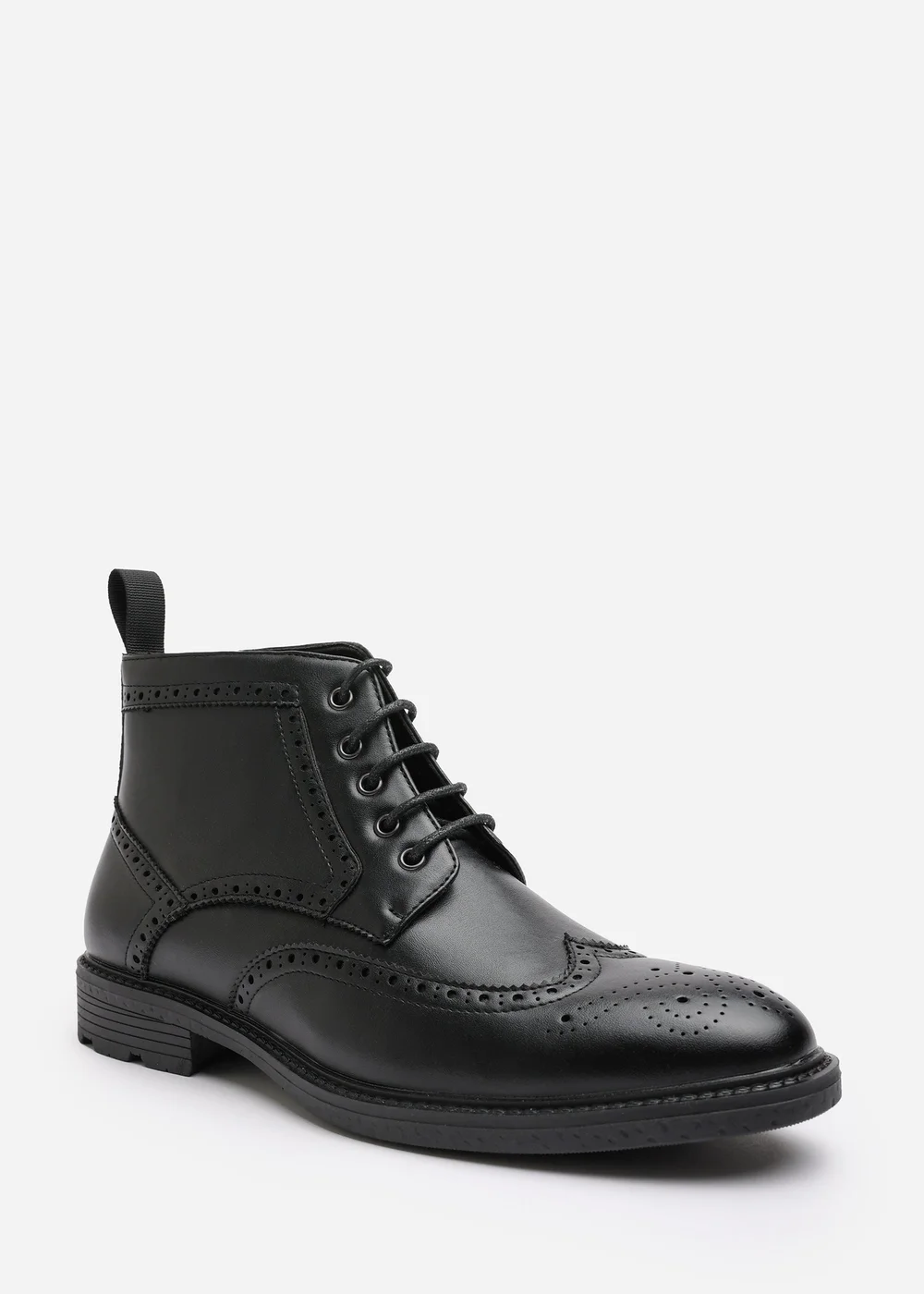 Where's That From Henry Black Brogue Lace-Up Ankle Boots - 12 Image 3