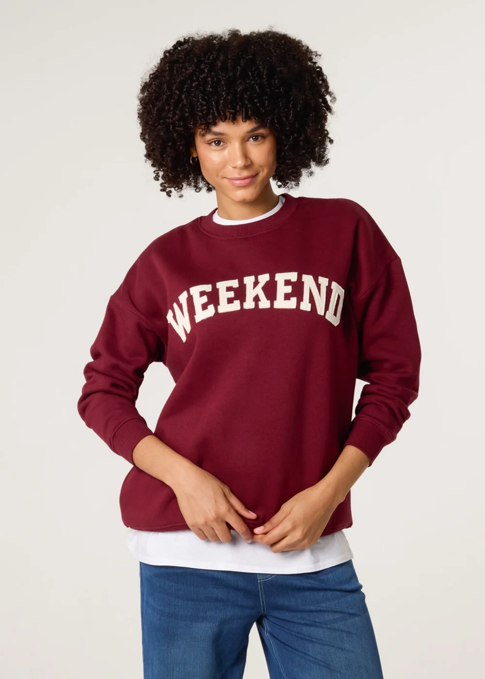 Blue Vanilla Burgundy Weekend Sweatshirt - L/XL Image 3
