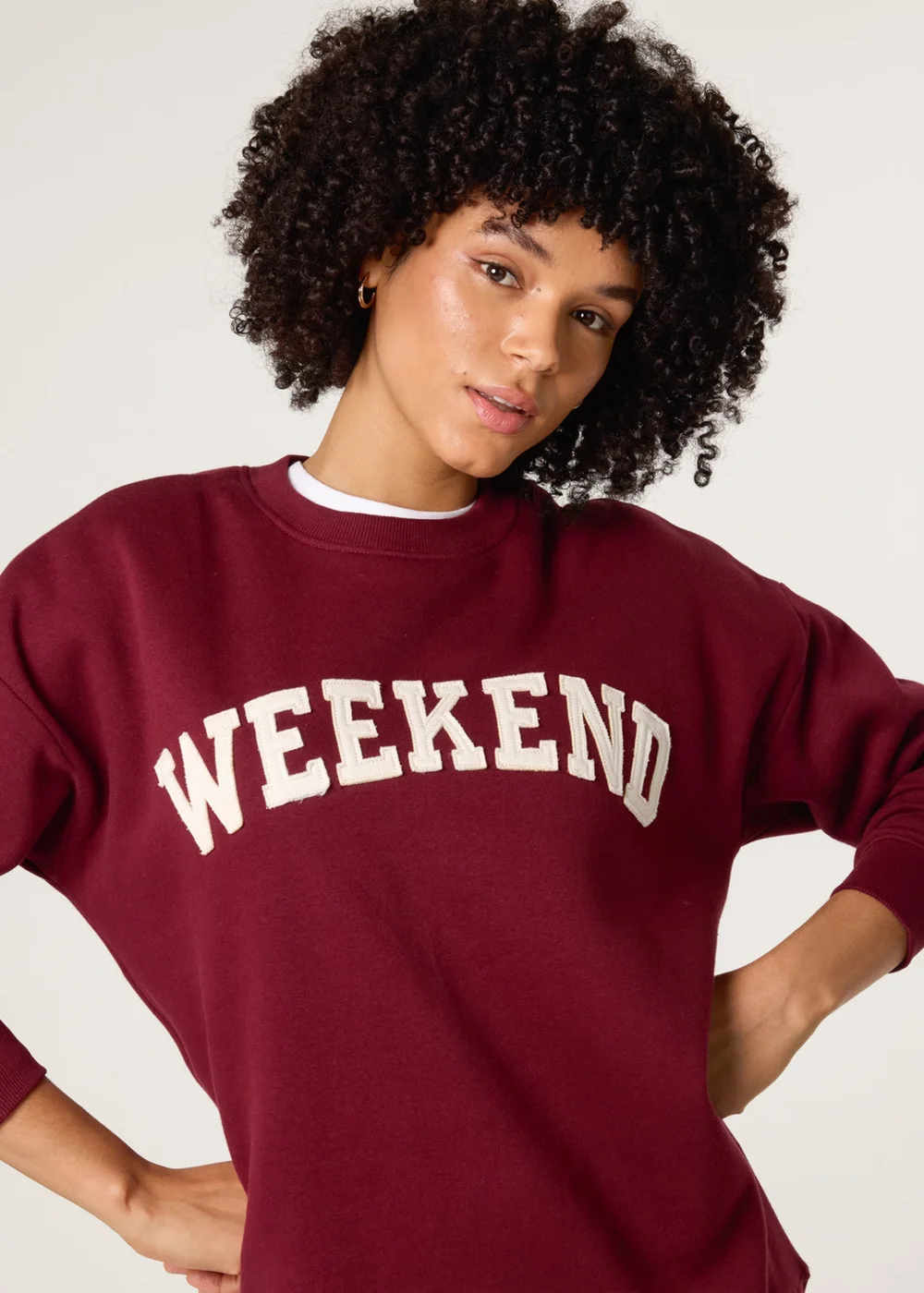 Blue Vanilla Burgundy Weekend Sweatshirt - L/XL Image 1