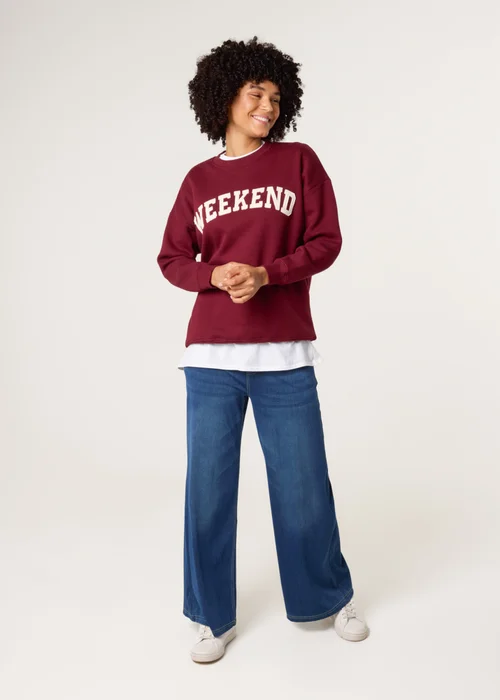 Blue Vanilla Burgundy Weekend Sweatshirt - L/XL Image 2
