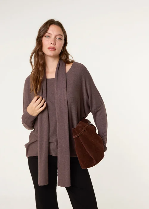 Blue Vanilla Brown Scarf Cut & Sew 2in1 Jumper - One Size Image 4