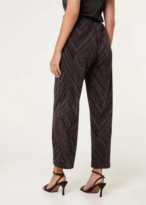 Blue Vanilla Tan Draw Cord Shimmery Trousers - 14-16 Image 4