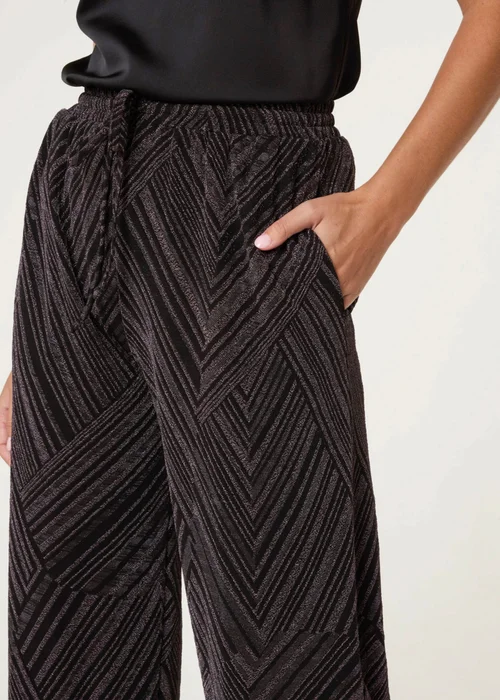 Blue Vanilla Tan Draw Cord Shimmery Trousers - 14-16 Image 3