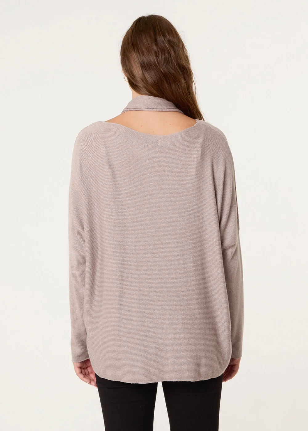 Blue Vanilla Beige Scarf Cut And Sew 2in1 Jumper - One Size Image 4