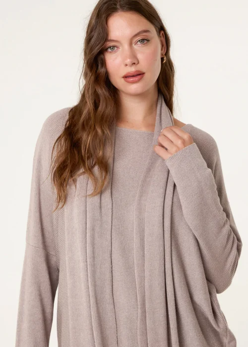 Blue Vanilla Beige Scarf Cut And Sew 2in1 Jumper - One Size Image 3