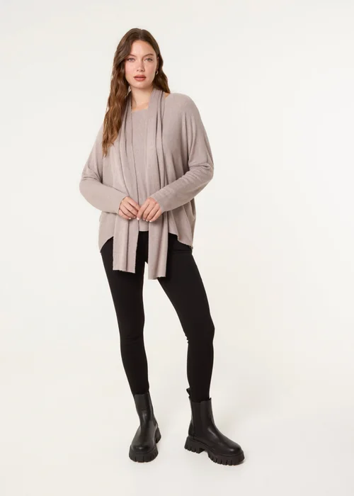 Blue Vanilla Beige Scarf Cut And Sew 2in1 Jumper - One Size Image 2