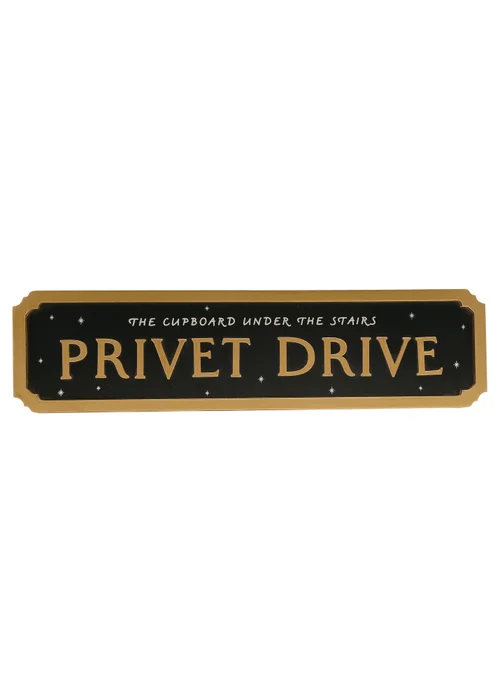 Harry Potter Warner Bros Alumni Black Street Sign Privet Drive - One Size Image 1