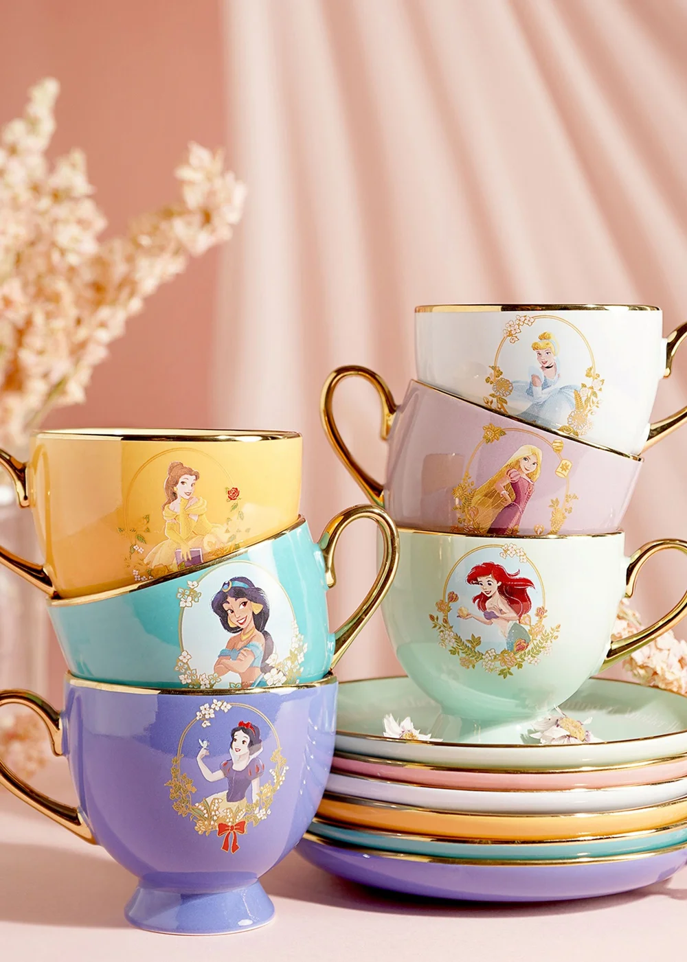 Disney Pastel Princess Blue Tea Cup & Saucer Cinderella - One Size Image 6