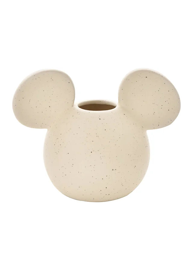 Disney Mickey Cream Head Vase Natural Speckle