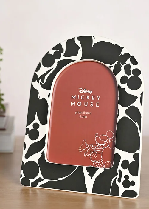 Disney Mickey Shapes Black & White Arched Photo Frame - One Size Image 1