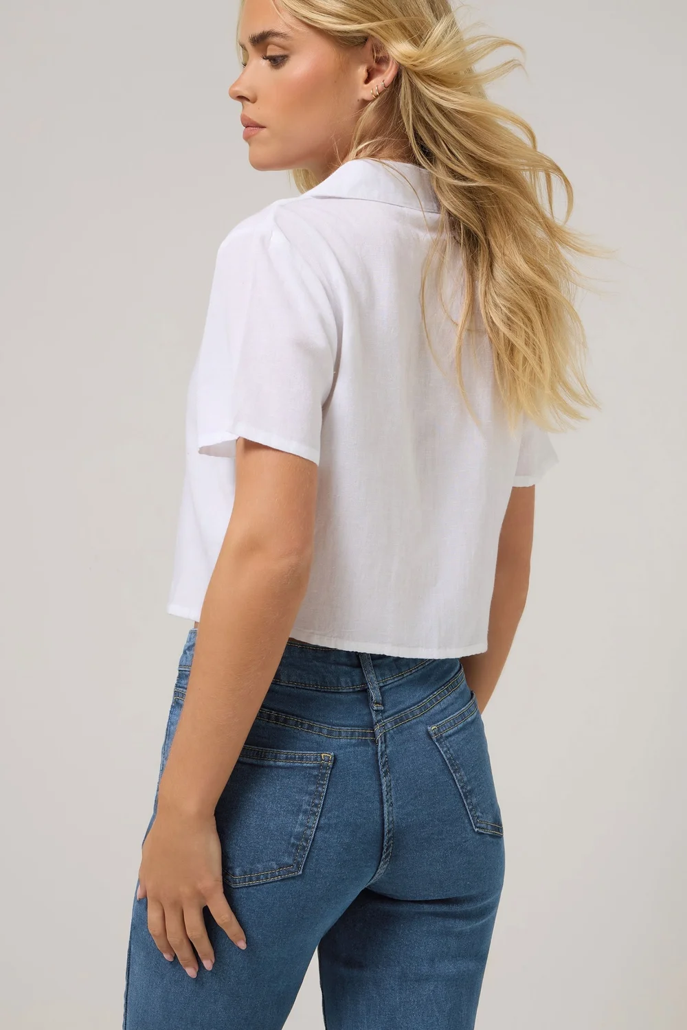 PixieGirl Petite Mid Blue Stretch Denim Mom Jeans - 6/L27 Image 5