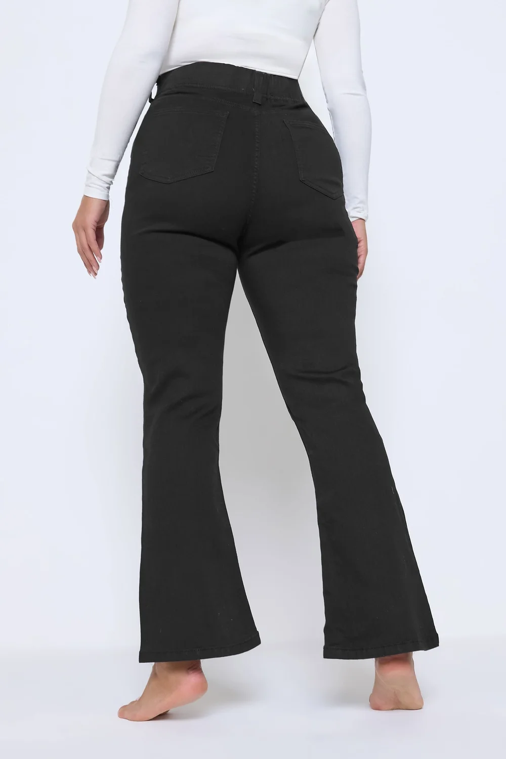 Yours Curve Black Bootcut Jeggings - 16 Image 4