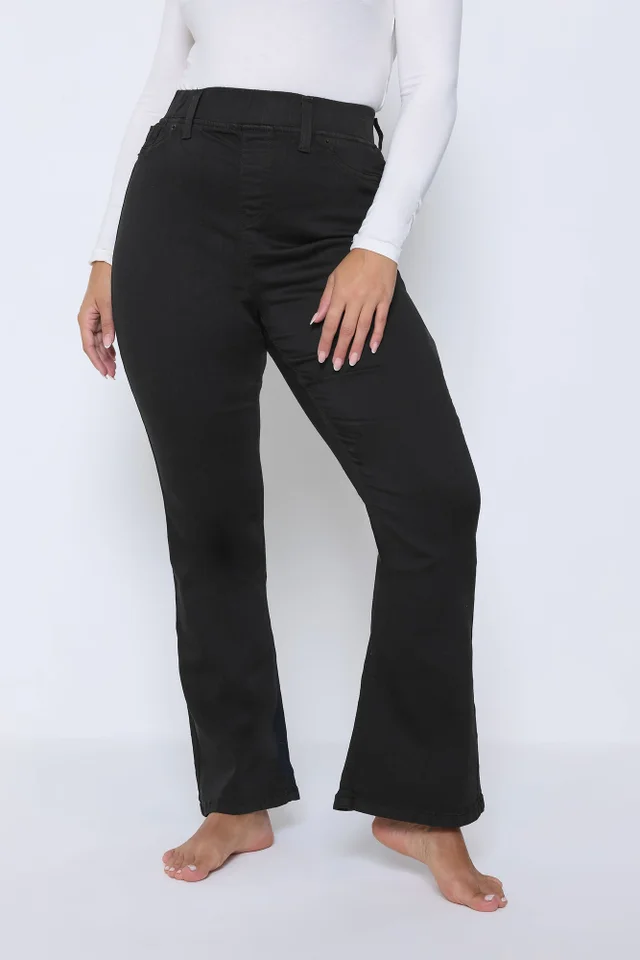 Yours Curve Black Bootcut Jeggings