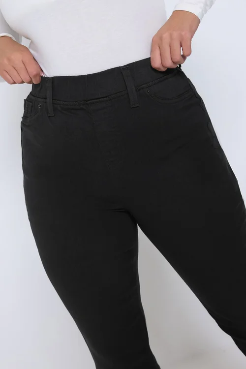 Yours Curve Black Bootcut Jeggings - 16 Image 3
