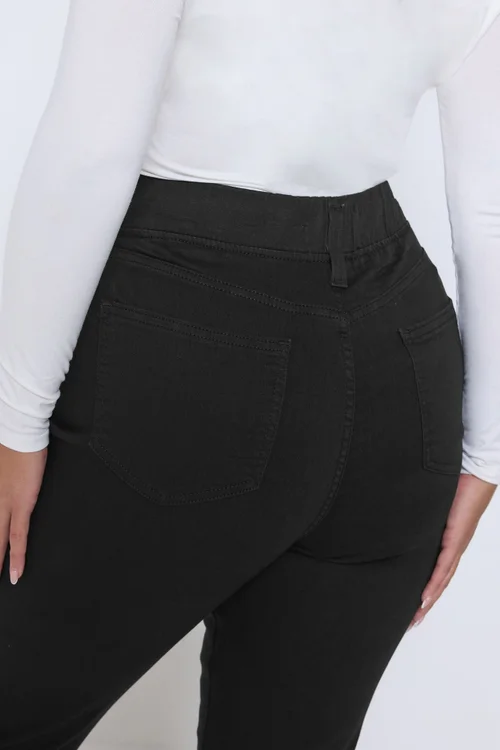 Yours Curve Black Bootcut Jeggings - 16 Image 5
