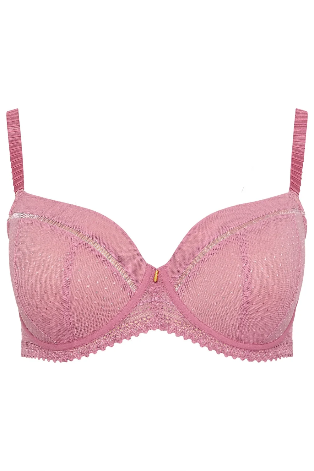 Yours Curve Pink Lace Underwired Padded Bra - 38C Image 5