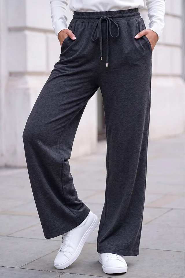 Roman Grey Petite Drawstring Ponte Trouser