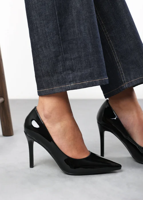 Where's That From Mireille Black Patent Stiletto Heels - 4 Image 2