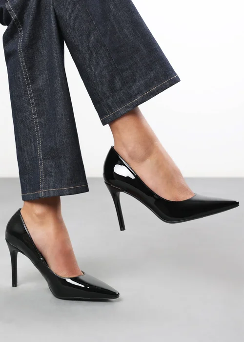 Where's That From Mireille Black Patent Stiletto Heels - 4 Image 6