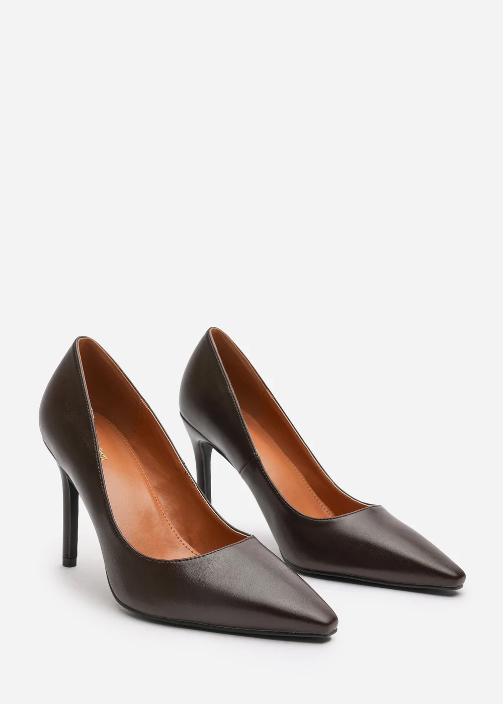 Where's That From Mireille Brown PU Wide Fit Stiletto Heels - 7 Image 5