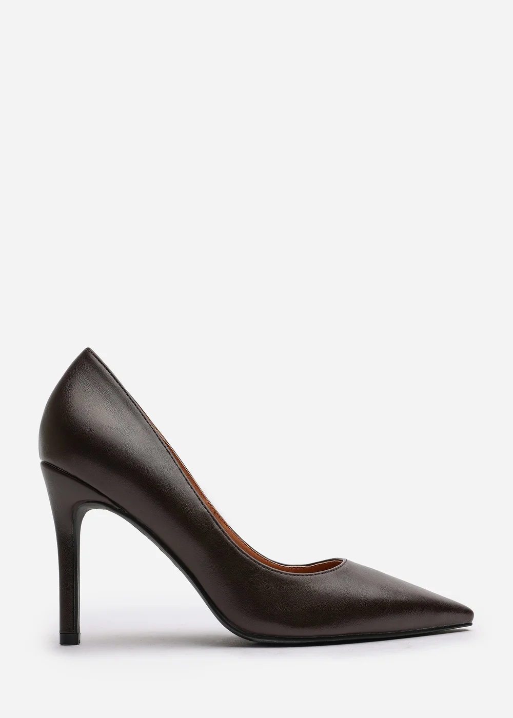 Where's That From Mireille Brown PU Wide Fit Stiletto Heels - 7 Image 2