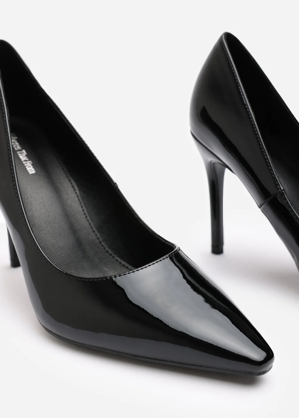 Where's That From Mireille Black Patent Wide-Fit Stiletto Heels - 4 Image 5