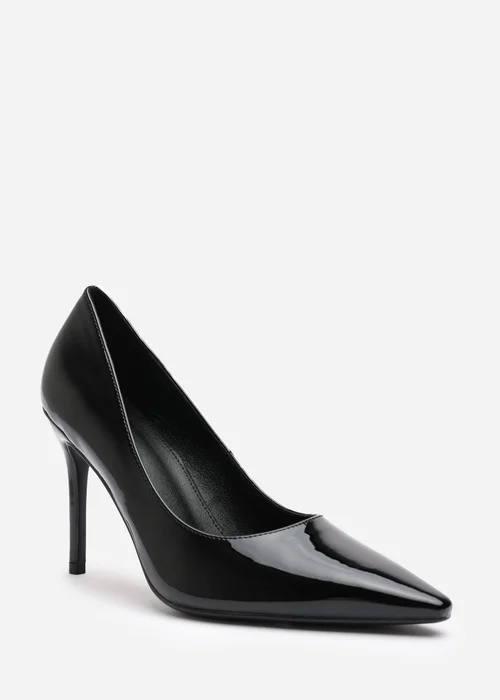 Where's That From Mireille Black Patent Wide-Fit Stiletto Heels - 4 Image 3