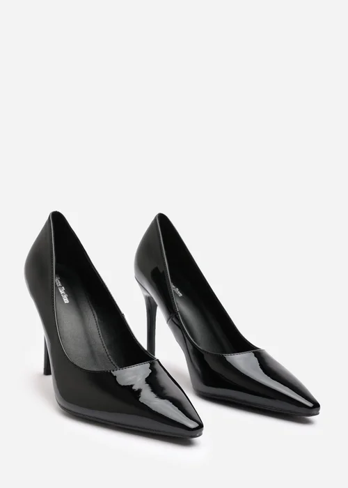 Where's That From Mireille Black Patent Wide-Fit Stiletto Heels - 4 Image 4