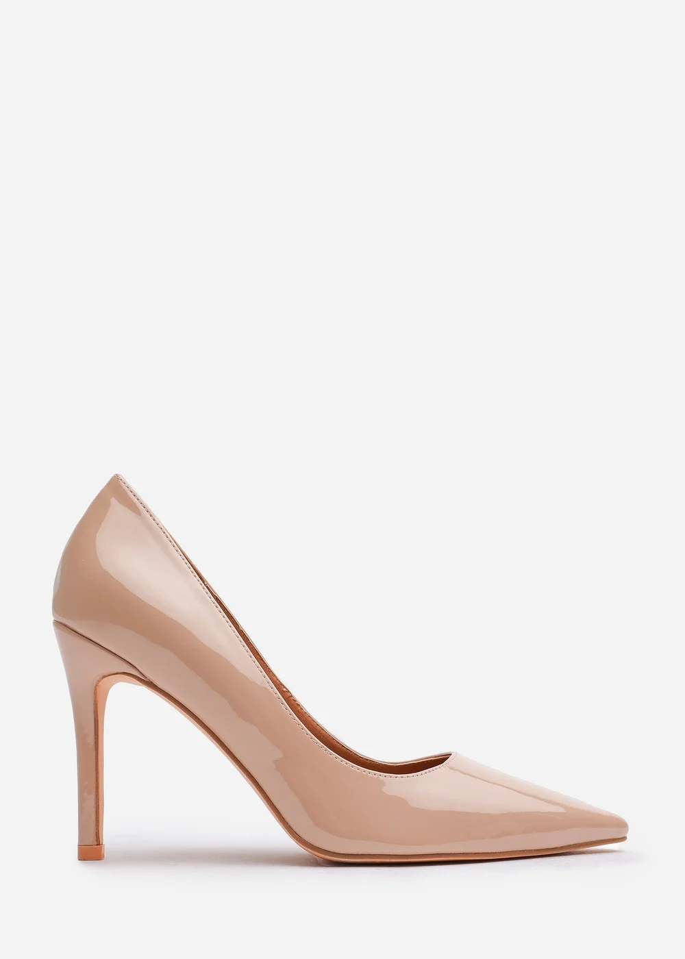 Where's That From Mireille Mocha Patent Wide Fit Stiletto Heels - 4 Image 2