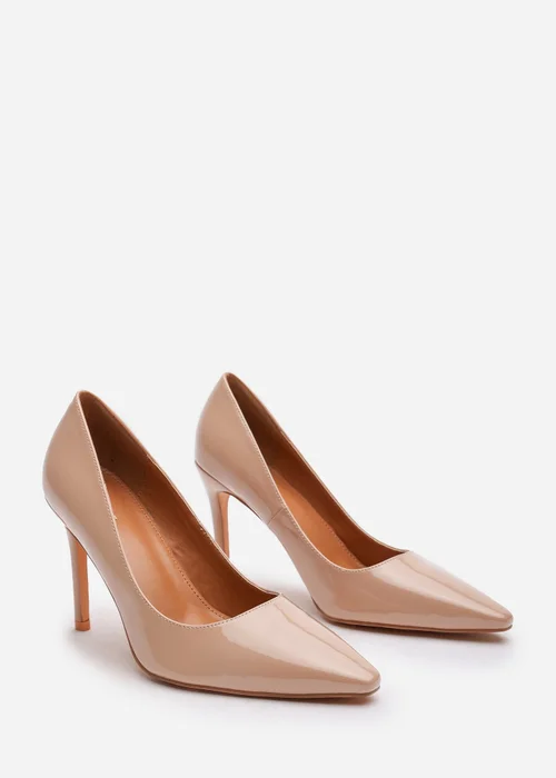 Where's That From Mireille Mocha Patent Wide Fit Stiletto Heels - 4 Image 4