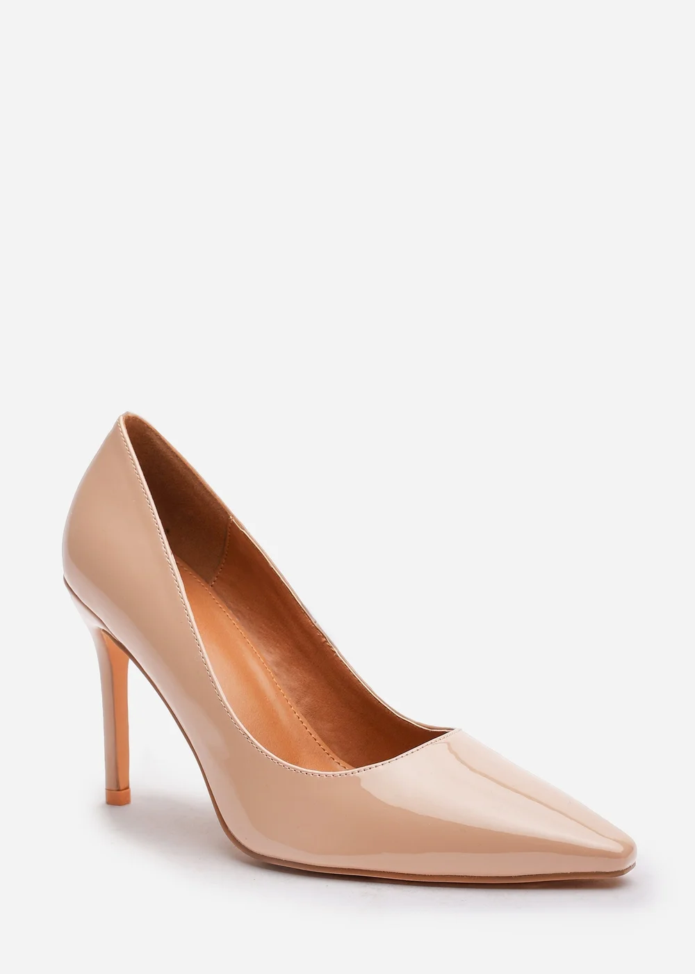Where's That From Mireille Mocha Patent Wide Fit Stiletto Heels - 4 Image 3