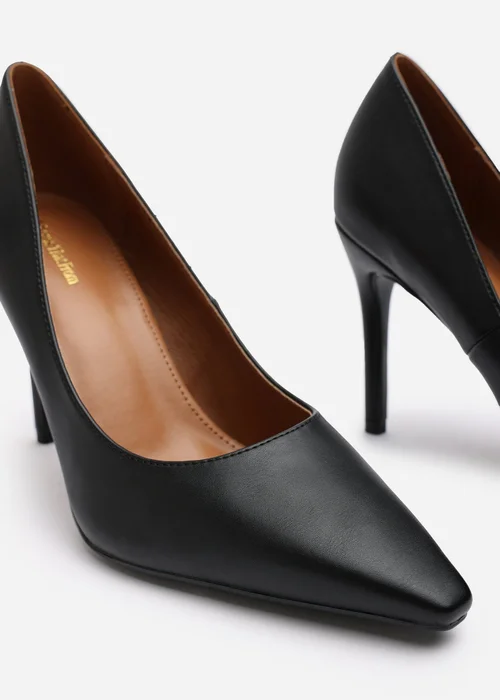 Where's That From Mireille Black PU Stiletto Heels - 7 Image 5