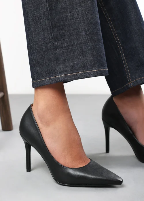 Where's That From Mireille Black PU Stiletto Heels - 7 Image 6