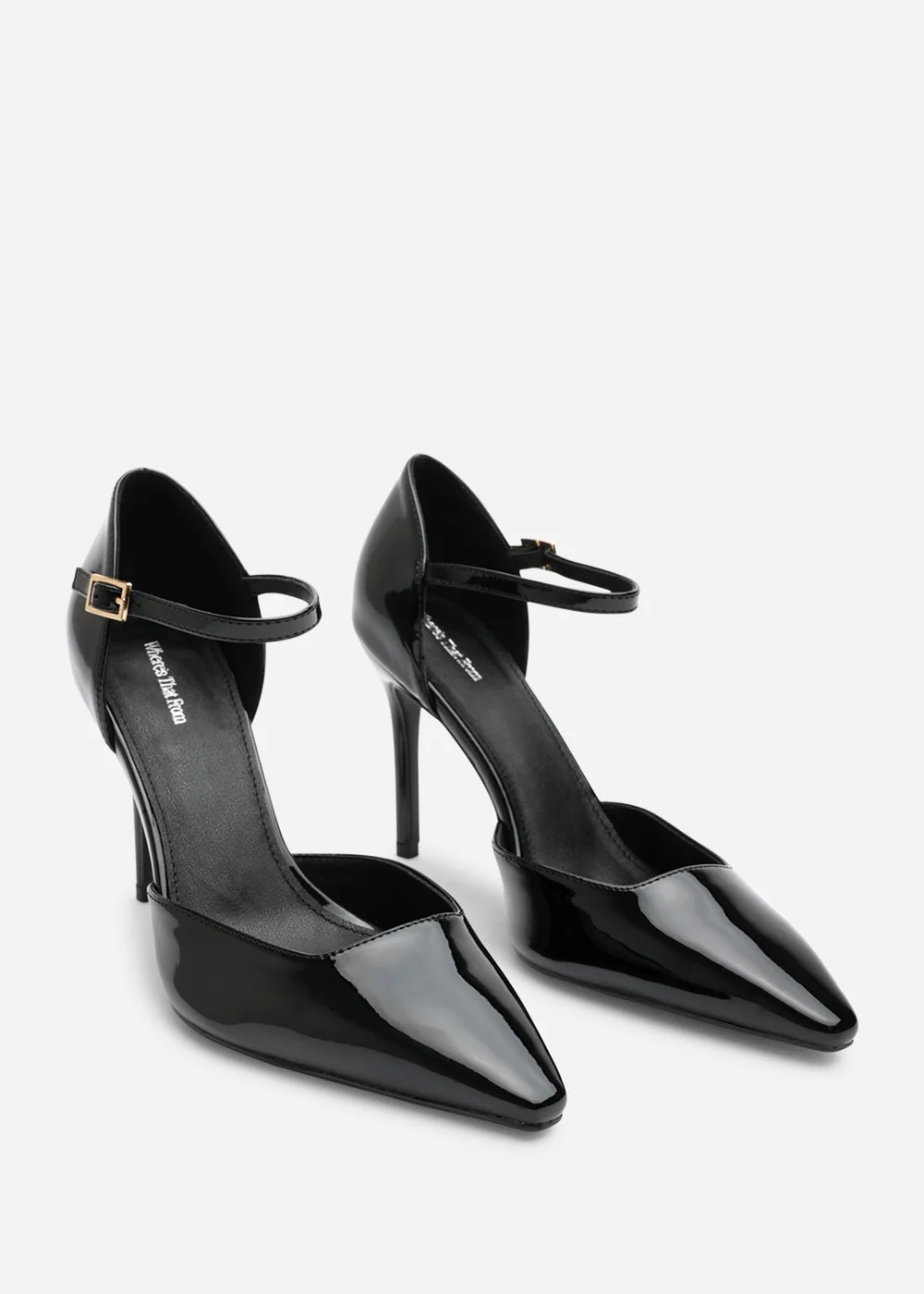 Where's That From Tiana Black Pointed Court Heels - 8 Image 4