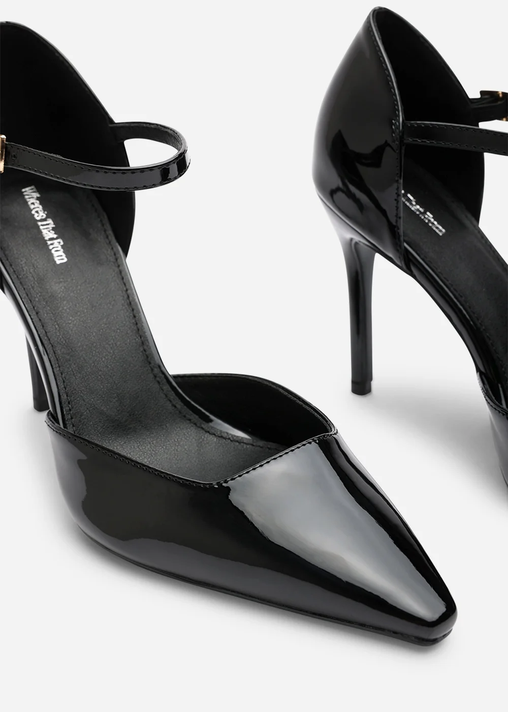 Where's That From Tiana Black Pointed Court Heels - 8 Image 5