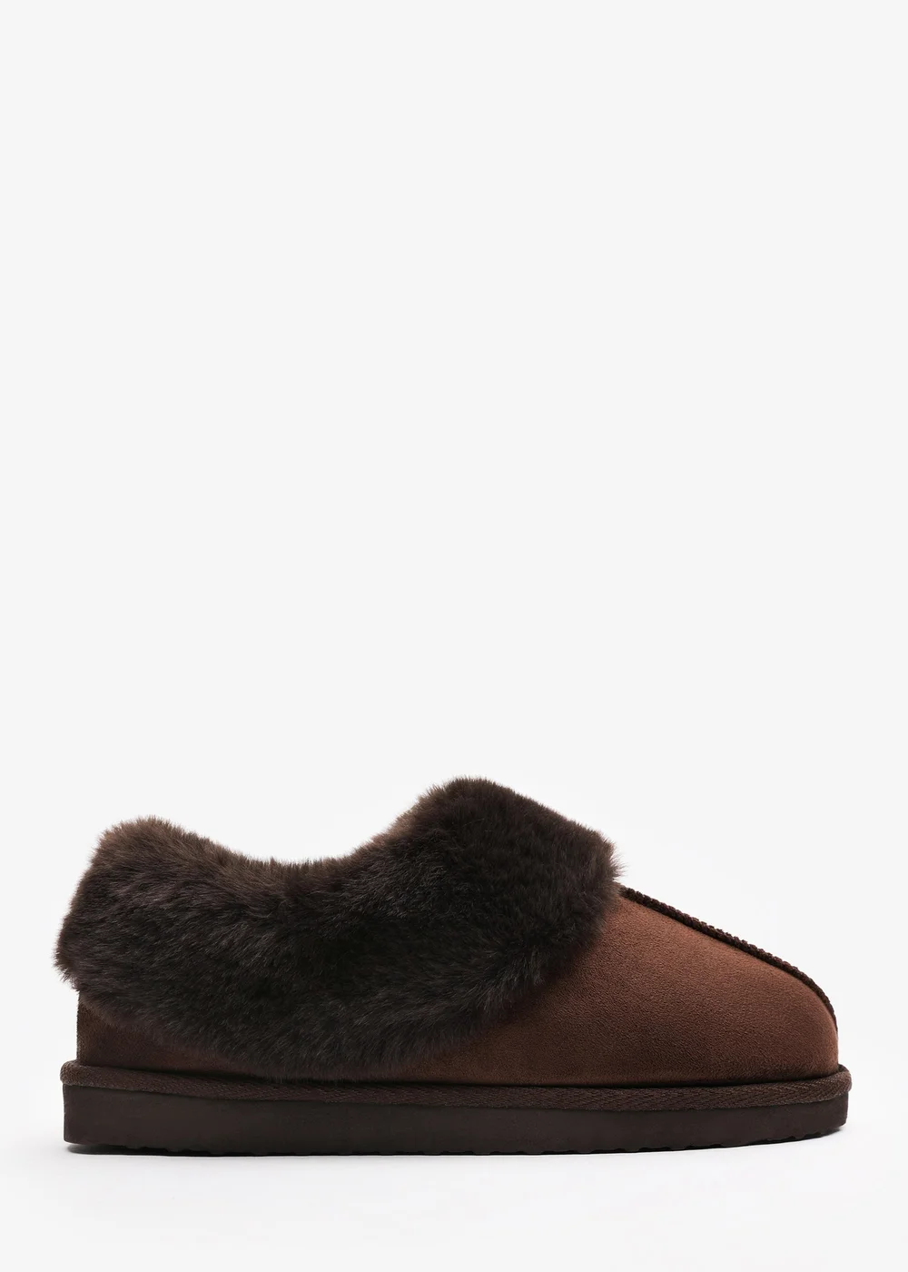 Wheres That From Danica Brown Mule Slippers With Faux Fur - 3 Image 1