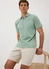 Green Smart Soft Touch Cotton Zip Polo Shirt - S Image 1