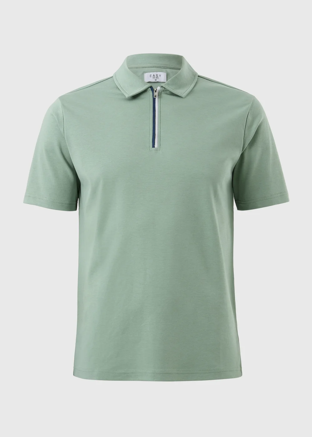 Green Smart Soft Touch Cotton Zip Polo Shirt - S Image 4