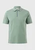 Green Smart Soft Touch Cotton Zip Polo Shirt - S Image 4